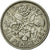 Moneda, Gran Bretaña, Elizabeth II, 6 Pence, 1957, MBC, Cobre - níquel, KM:903