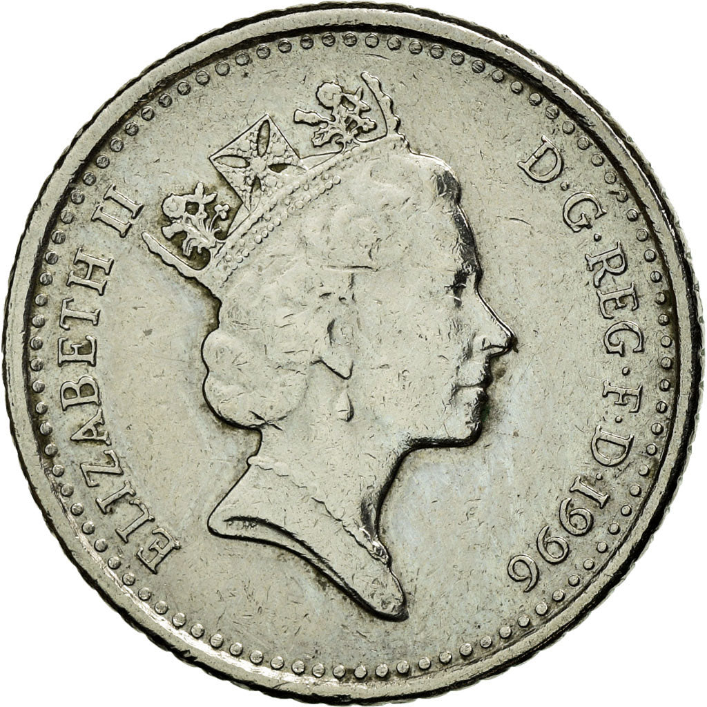 Coin, Great Britain, Elizabeth II, 5 Pence, 1996, EF(40-45), Copper-nickel