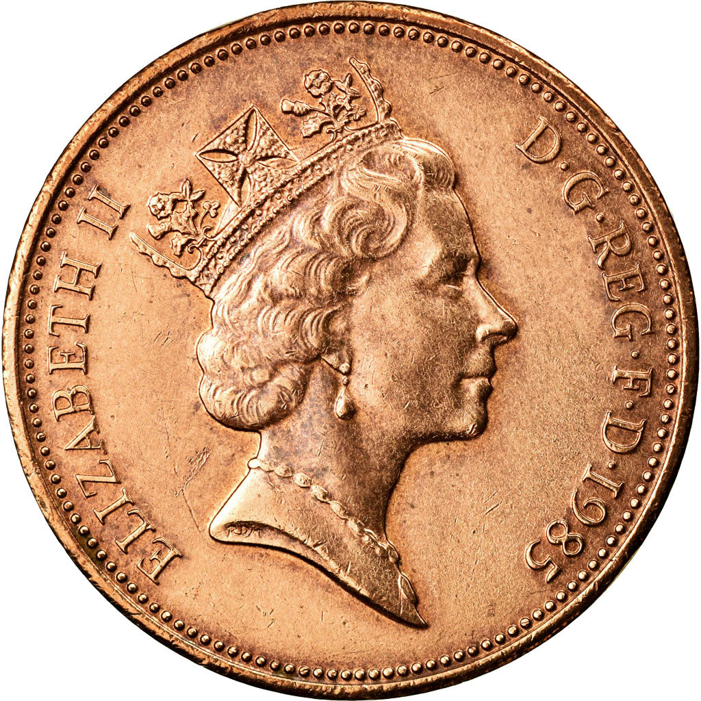 Moneta, Gran Bretagna, Elizabeth II, 2 Pence, 1985, BB, Bronzo, KM:936