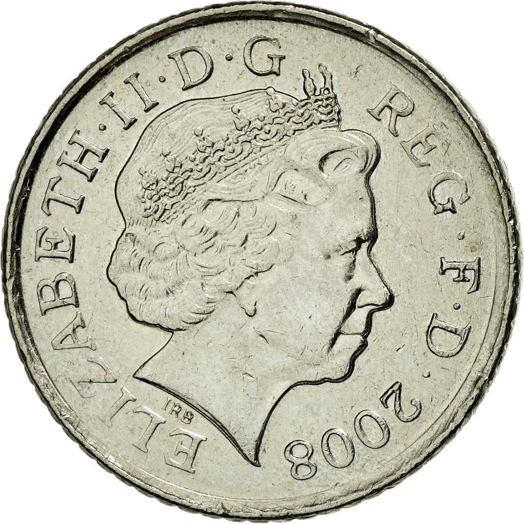 Monnaie, Grande-Bretagne, Elizabeth II, 5 Pence, 2008, TTB+, Copper-nickel
