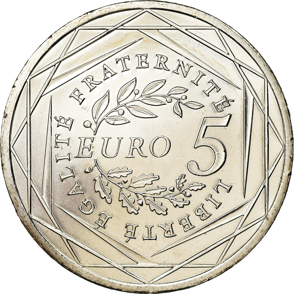 Francia, 5 Euro, 2008, SC, Plata, Gadoury:EU287, KM:1534