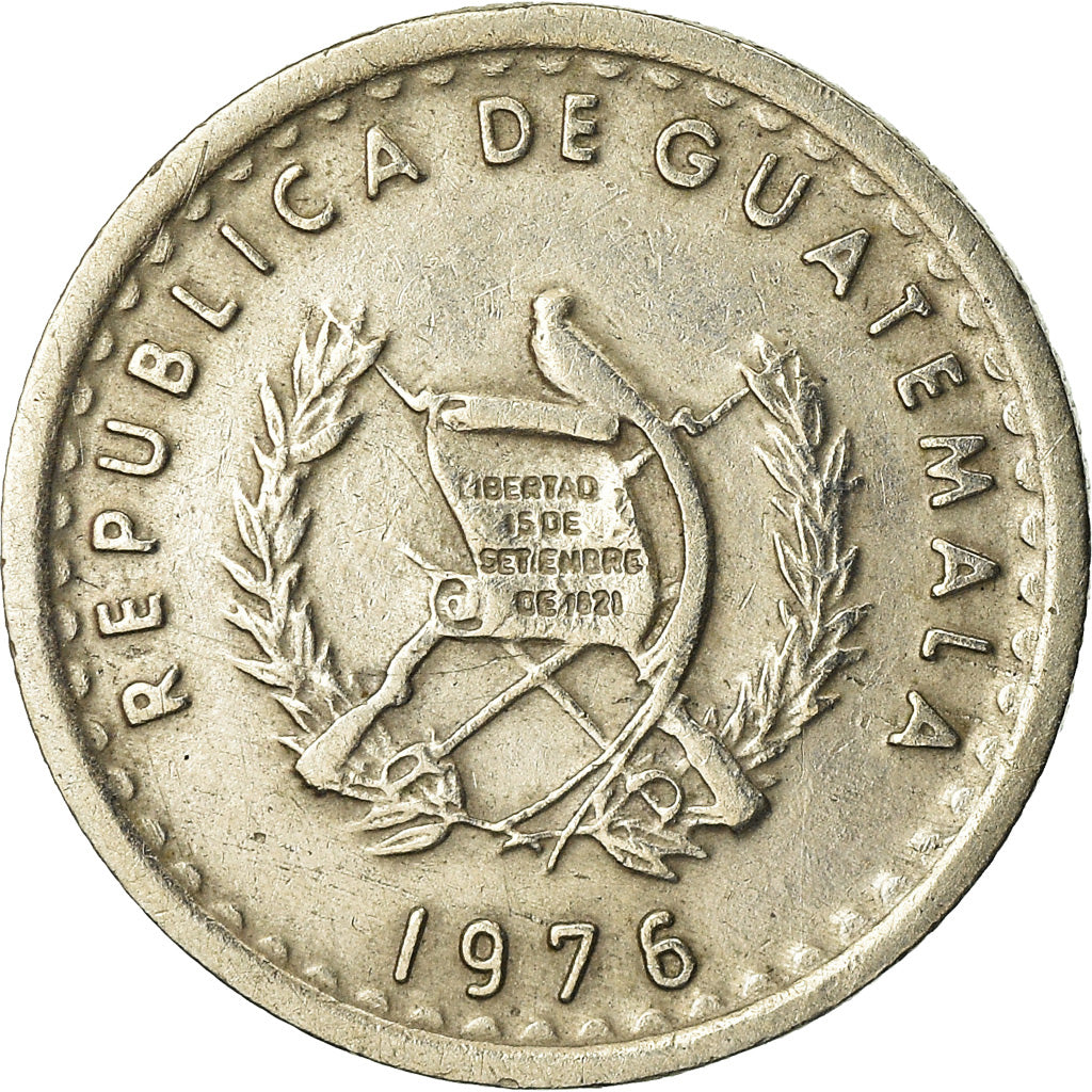 Coin, Guatemala, 5 Centavos, 1976, EF(40-45), Copper-nickel, KM:270