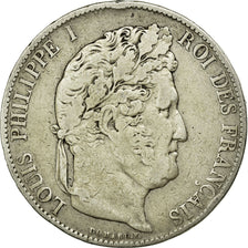 Monnaie, France, Louis-Philippe, 5 Francs, 1845, Strasbourg, TB, Argent