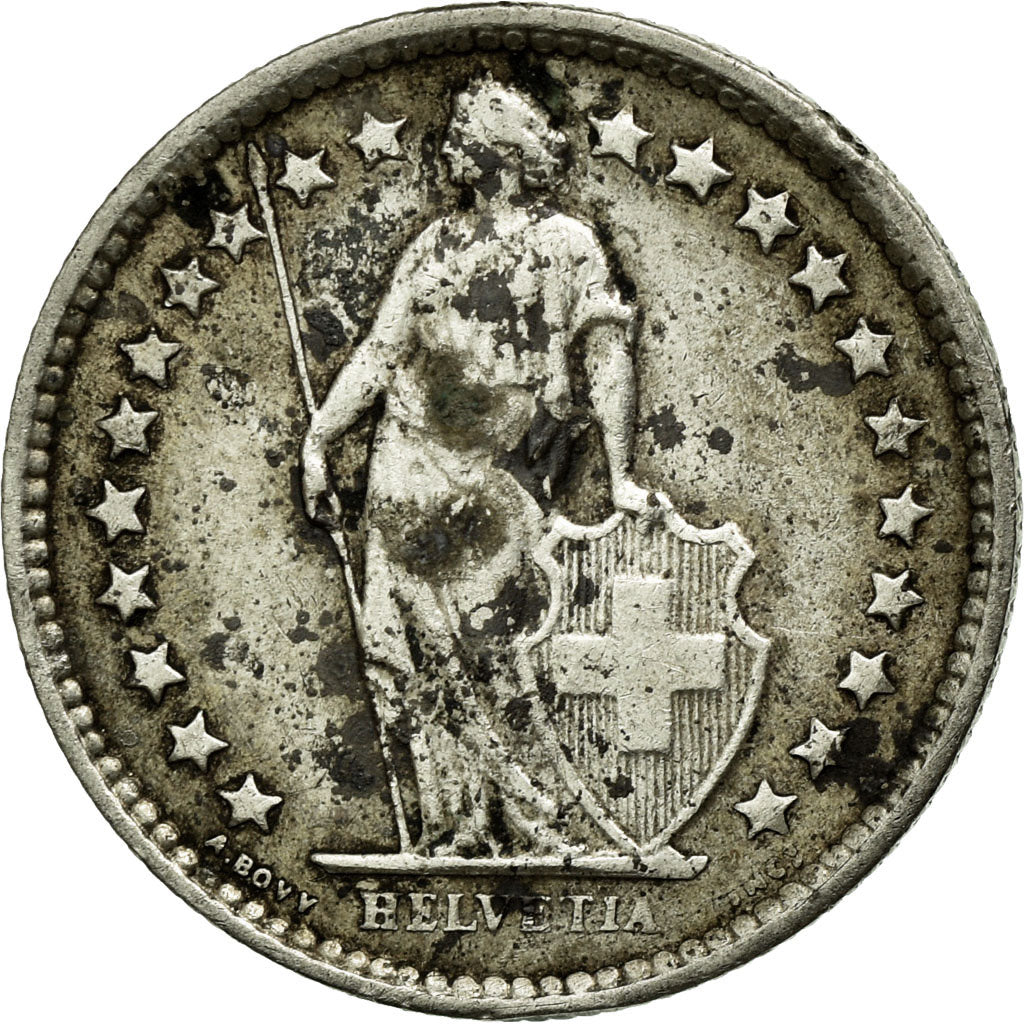 Coin, Switzerland, 1/2 Franc, 1964, Bern, VF(30-35), Silver, KM:23