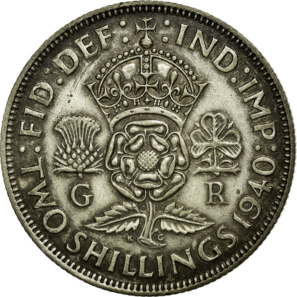 Moneta, Gran Bretagna, George VI, Florin, Two Shillings, 1949, BB, Rame-nichel