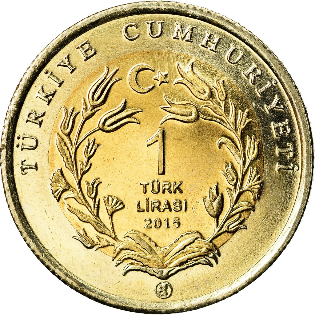 Munten, Turkije, Mouflon d'Anatolie, Lira, 2015, UNC-, Bi-Metallic