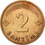 Coin, Latvia, 2 Santimi, 1992, AU(50-53), Copper Clad Steel, KM:21