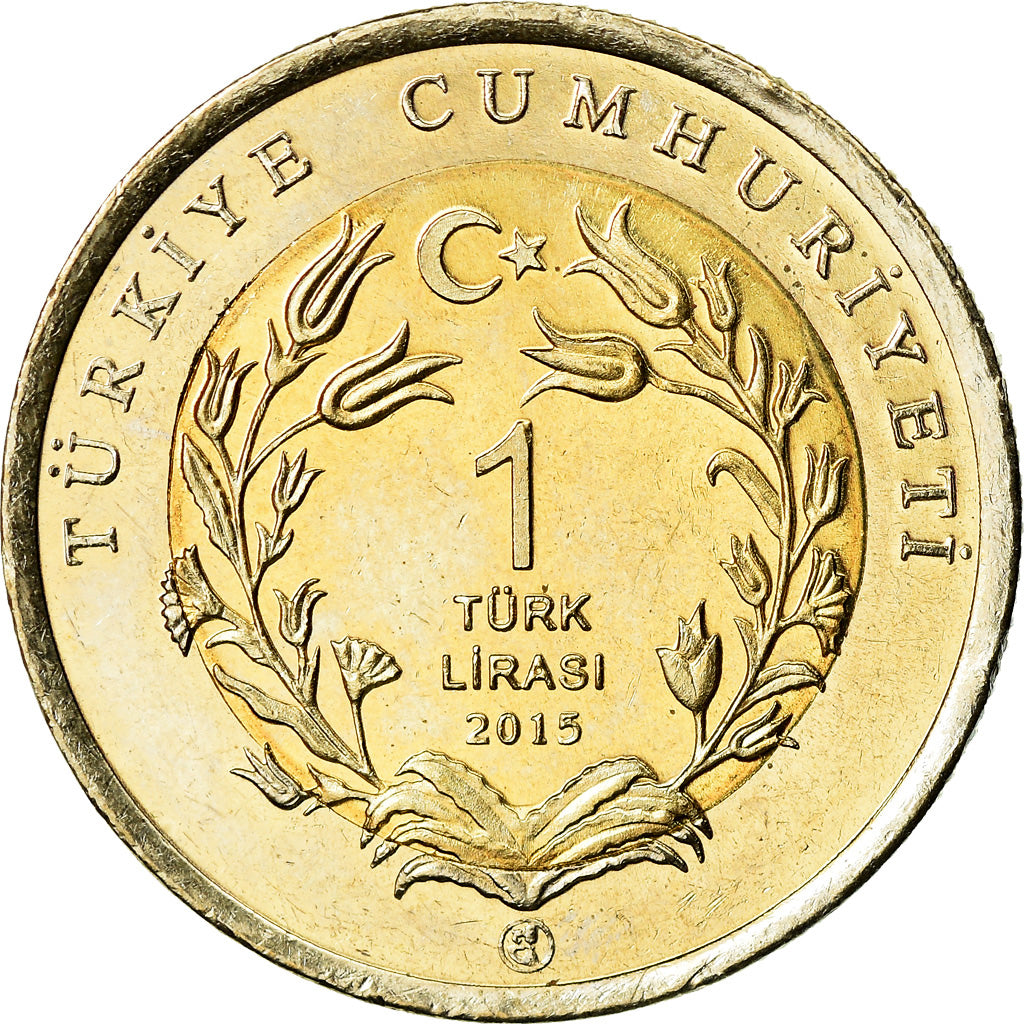 Monnaie, Turquie, Chèvre angora, Lira, 2015, SPL, Bi-Metallic