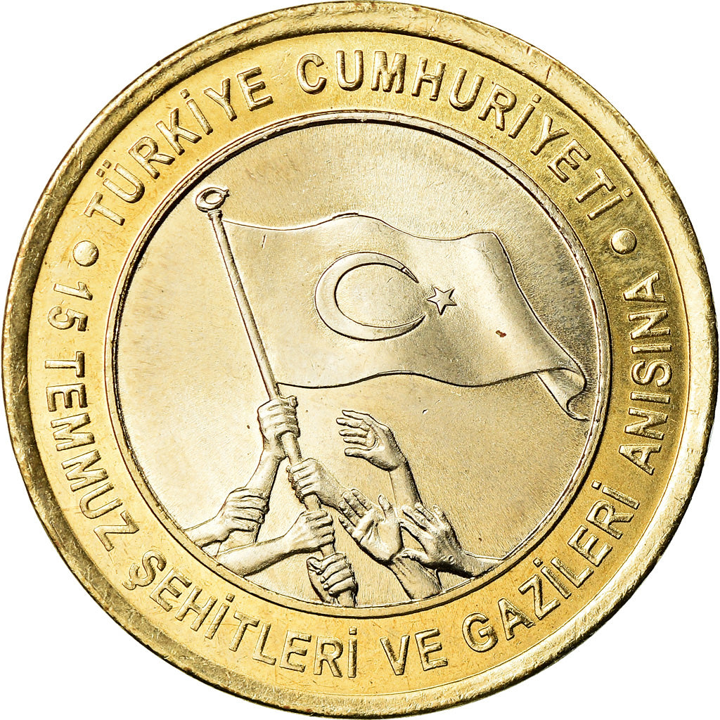 Münze, Türkei, veterans, Lira, 2016, UNZ, Bi-Metallic