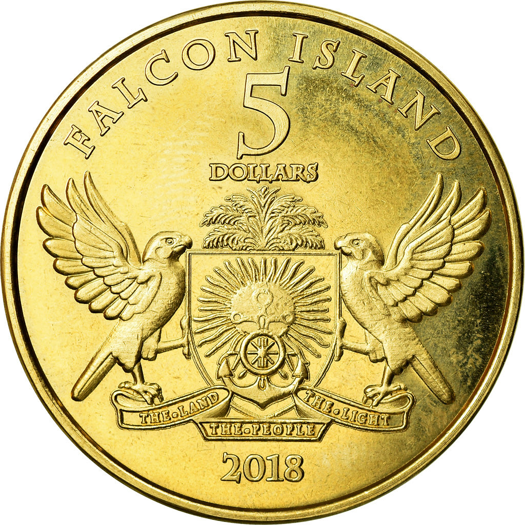 Coin, Australia, 5 Dollars, 2018, Falcon Islands - Aigle criard, MS(60-62)