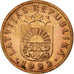 Coin, Latvia, Santims, 1992, AU(55-58), Copper Clad Steel, KM:15