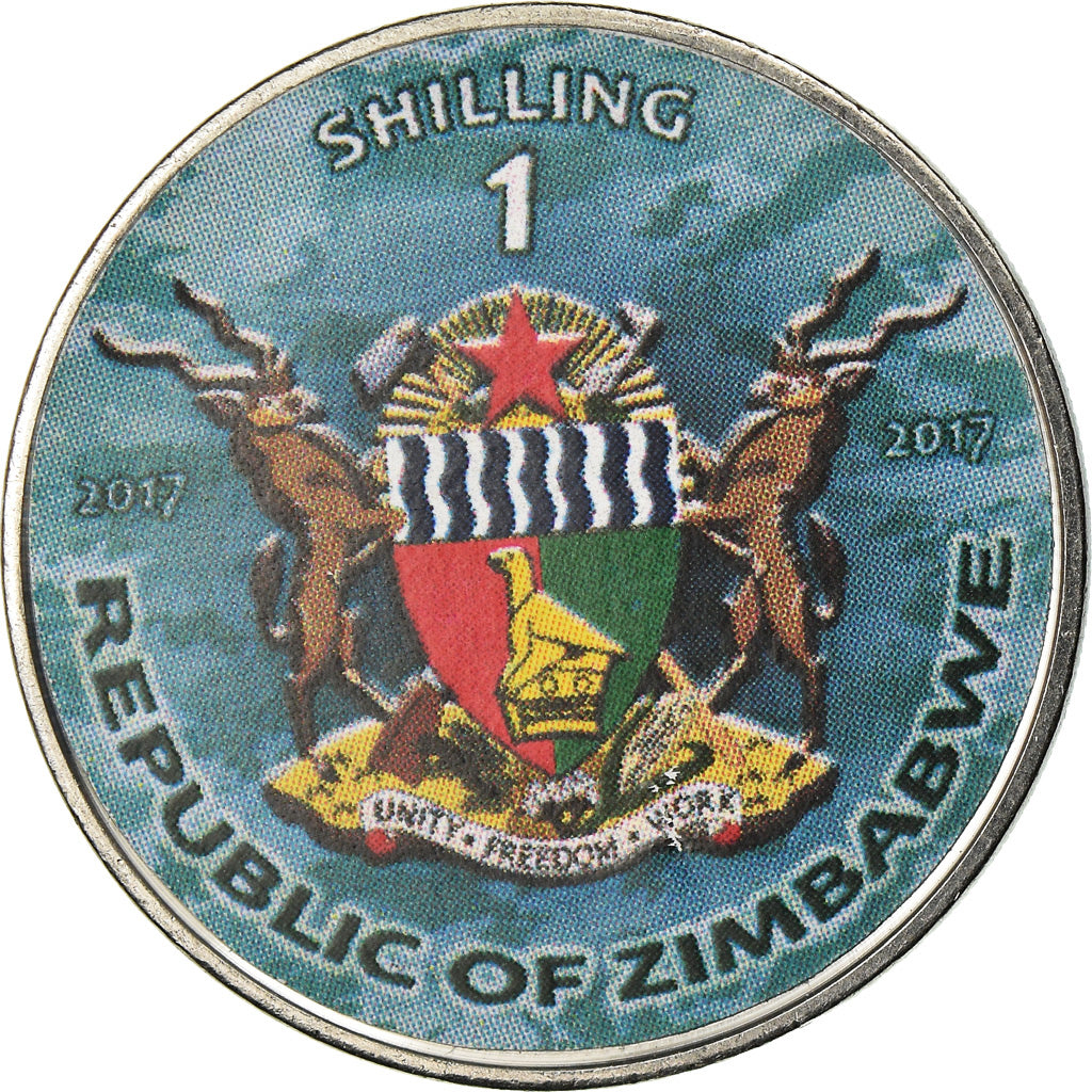 Moneda, Zimbabue, Shilling, 2017, Warship -  Battleship Marat, SC, Níquel