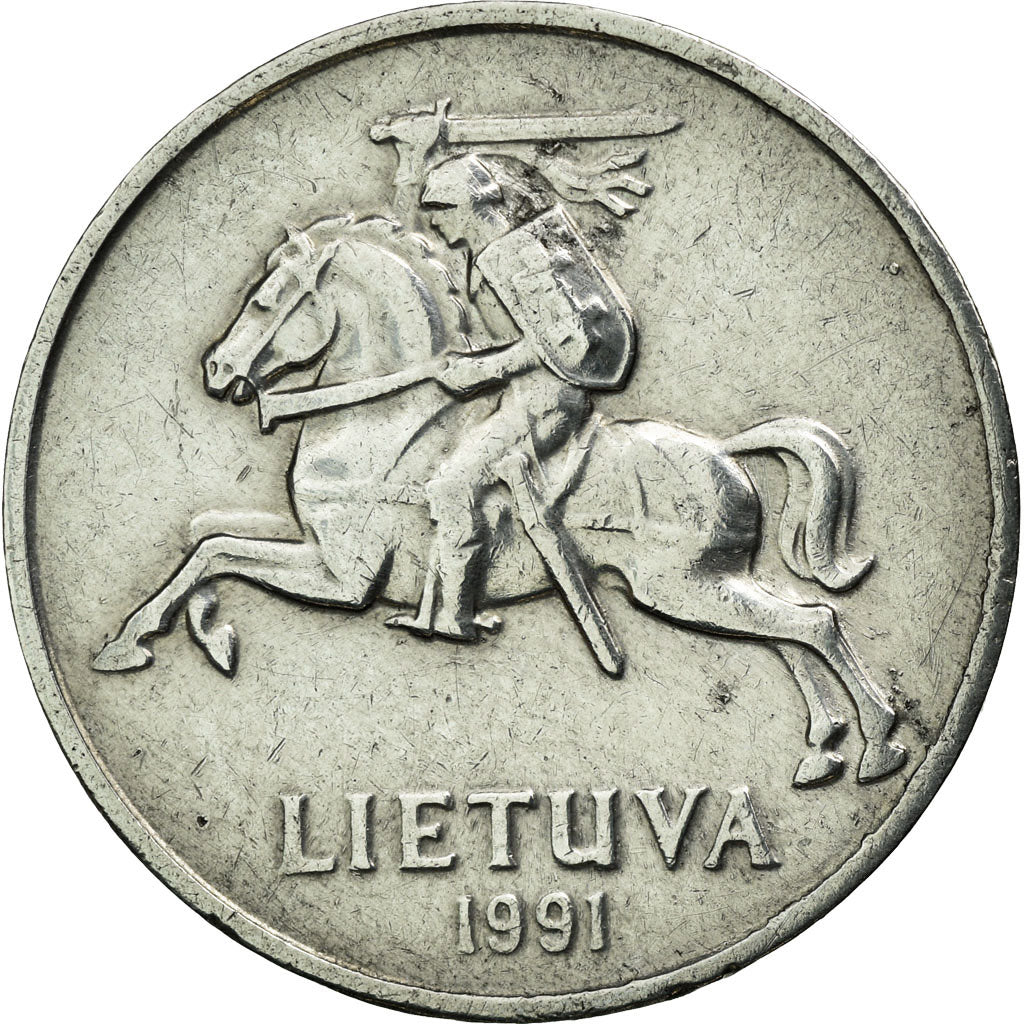 Coin, Lithuania, 2 Centai, 1991, EF(40-45), Aluminum, KM:86