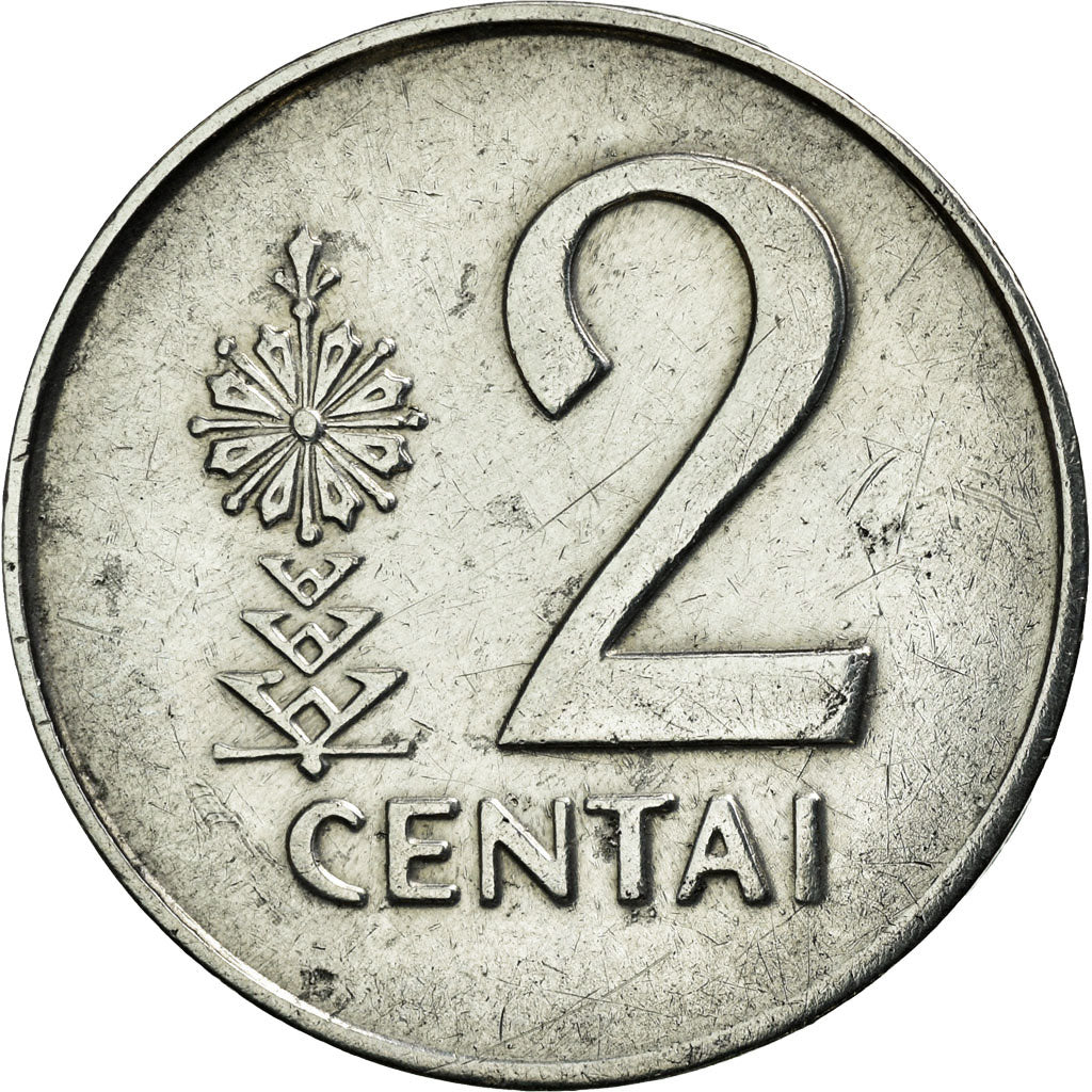 Coin, Lithuania, 2 Centai, 1991, EF(40-45), Aluminum, KM:86