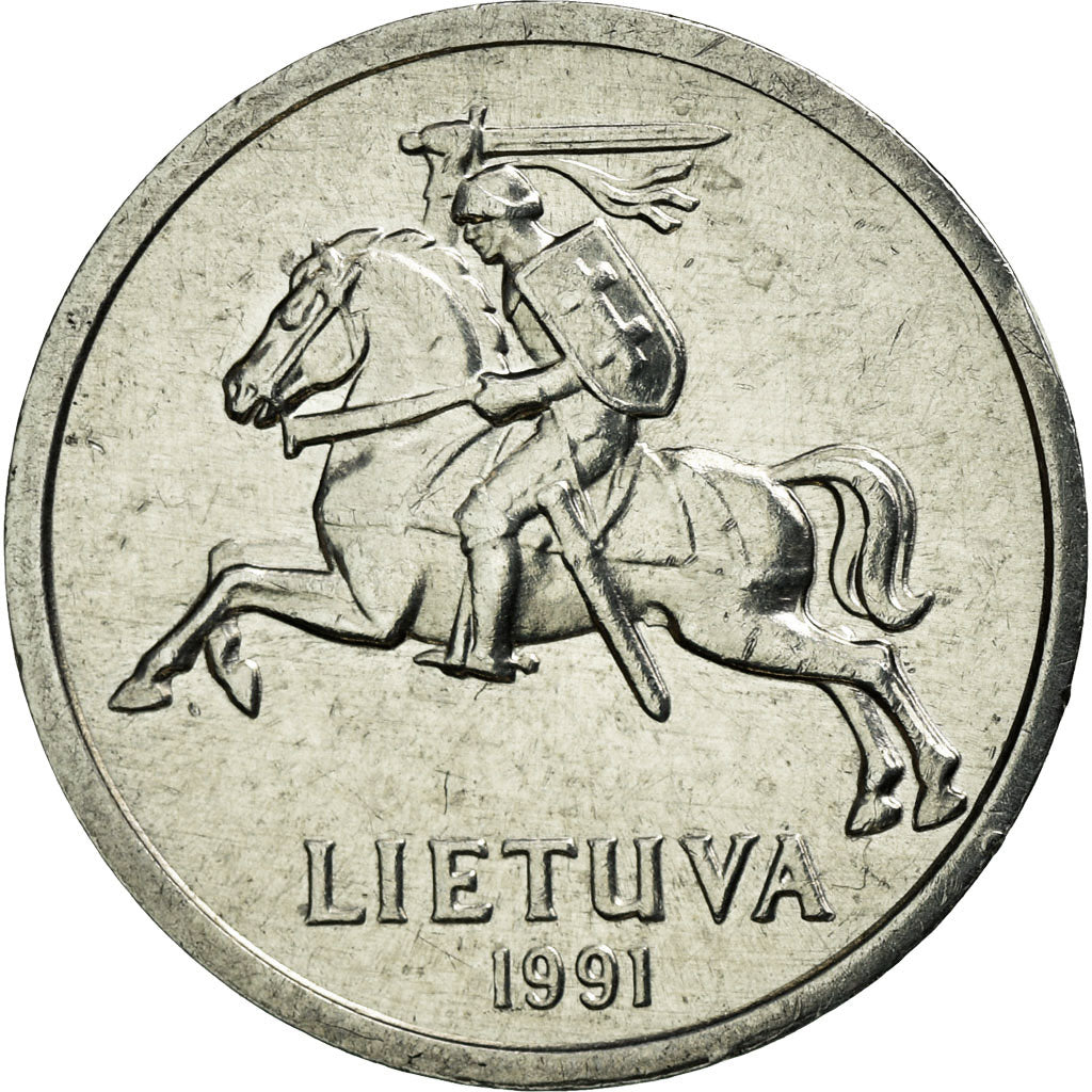 Coin, Lithuania, Centas, 1991, EF(40-45), Aluminum, KM:85