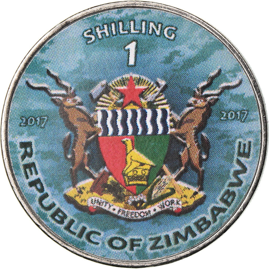 Moneda, Zimbabue, Shilling, 2017, Warship -  Destroyer Arleigh Burke, SC