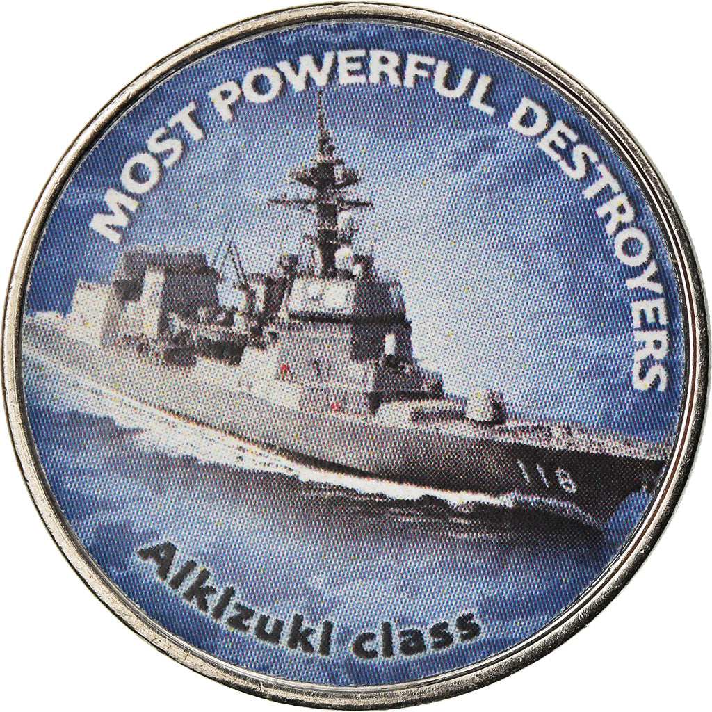 Coin, Zimbabwe, Shilling, 2018, Warship -  Destroyer Alklzuki, MS(63), Nickel