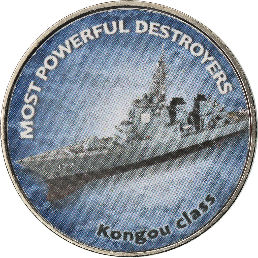Moeda, Zimbabué, Shilling, 2018, Warship -  Destroyer Kongou, MS(63), Aço