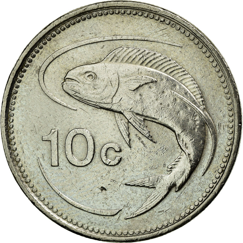 Coin, Malta, 10 Cents, 1986, EF(40-45), Copper-nickel, KM:76