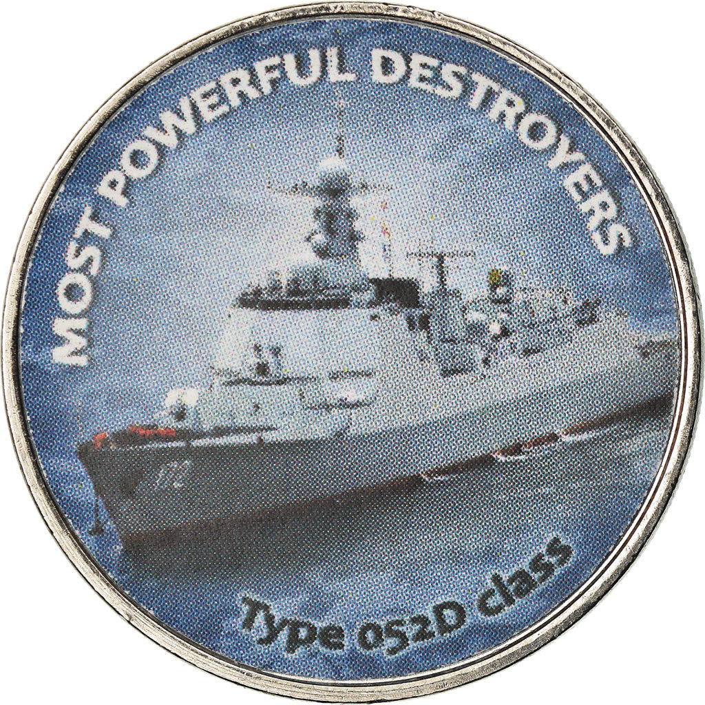 Moneta, Zimbabwe, Shilling, 2018, Warship -  Destroyer type 052D, SPL, Acciaio