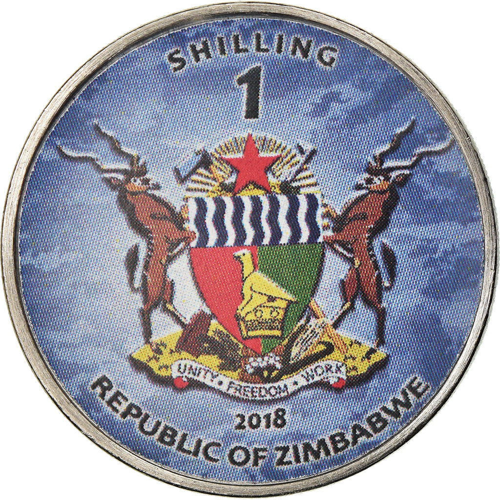 Moneta, Zimbabwe, Shilling, 2018, Warship -  Destroyer type 052D, SPL, Acciaio