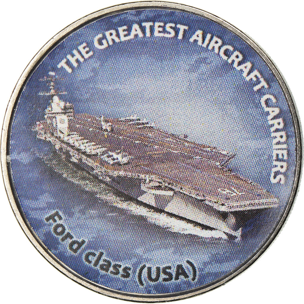 Münze, Simbabwe, Shilling, 2019, Warship -  Porte-avions Ford, UNZ, Nickel