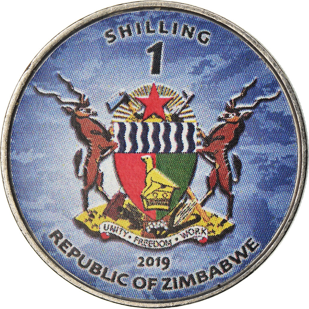 Münze, Simbabwe, Shilling, 2019, Warship -  Porte-avions Ford, UNZ, Nickel