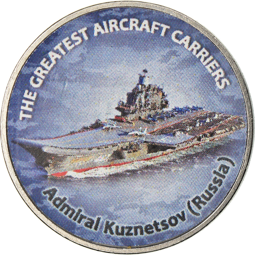 Coin, Zimbabwe, Shilling, 2019, Warship -  Porte-avions Kuznetsov, MS(63)