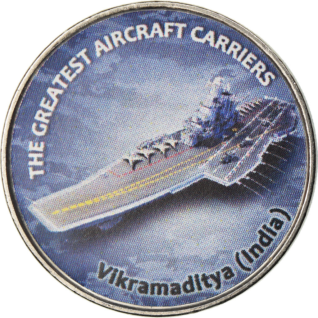 Monnaie, Zimbabwe, Shilling, 2019, Warship -  Porte-avions Vlkramadltya, SPL