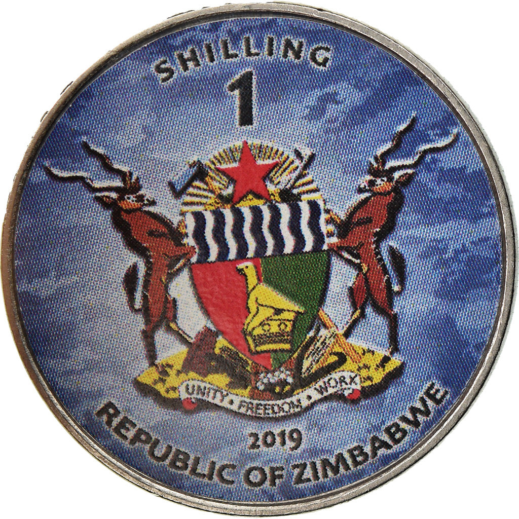 Moeda, Zimbabué, Shilling, 2019, Warship -  Porte-avions Queen Elizabeth