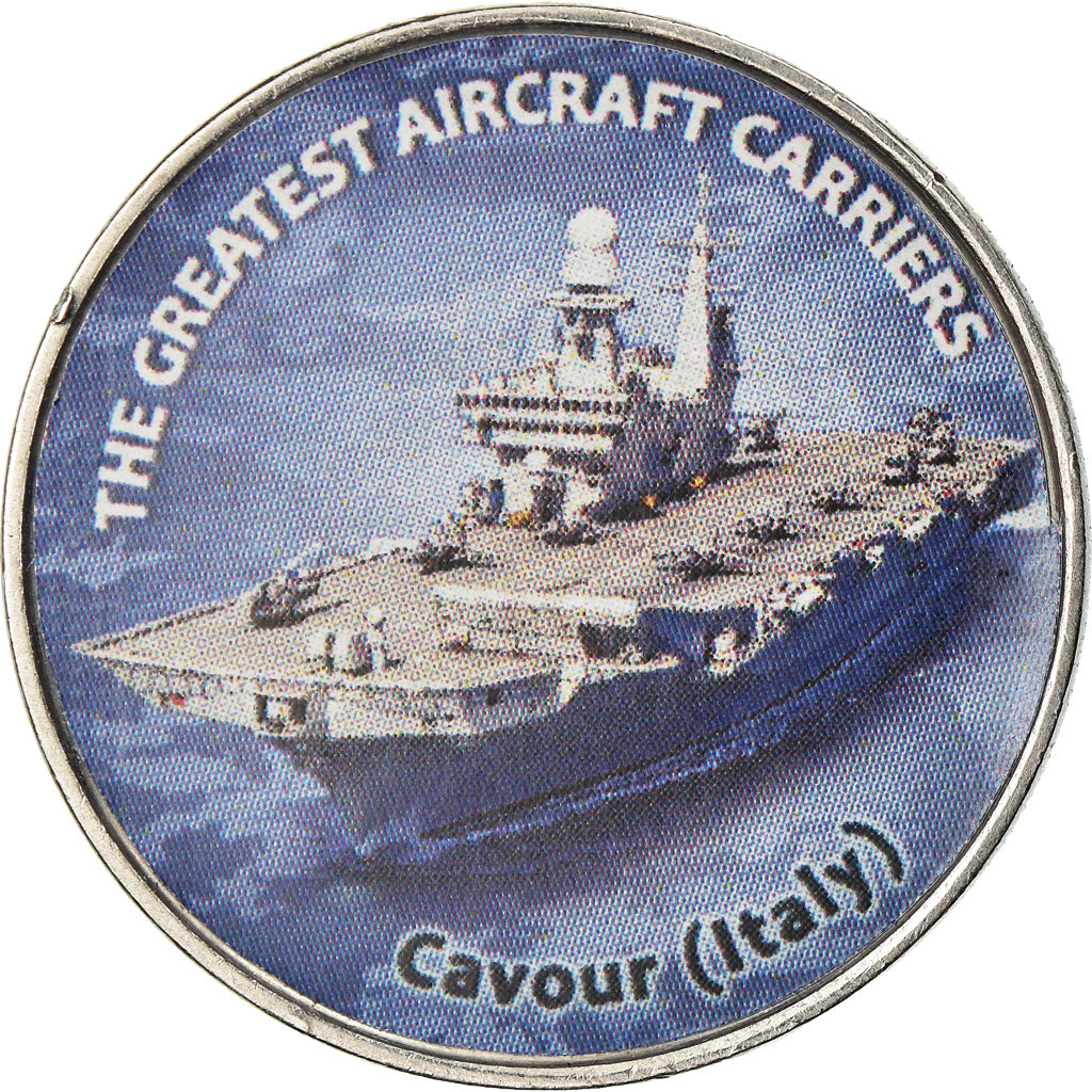 Monnaie, Zimbabwe, Shilling, 2019, Warship -  Porte-avions Cavour, SPL, Nickel