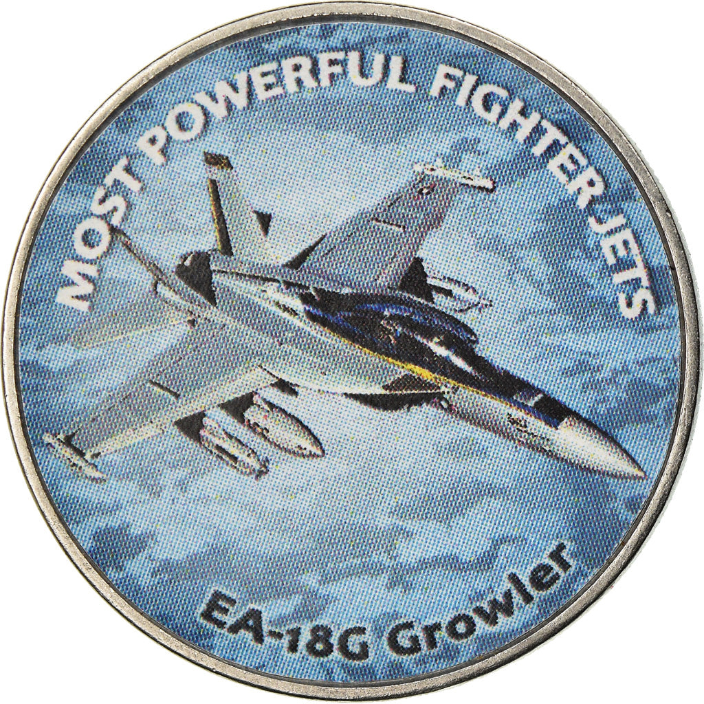 Monnaie, Zimbabwe, Shilling, 2019, Fighter jet - Growler, SPL, Nickel plated