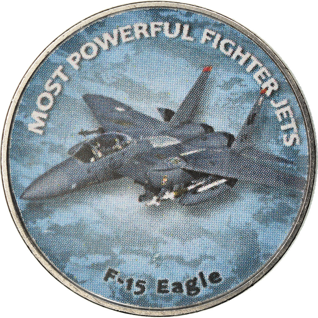 Münze, Simbabwe, Shilling, 2018, Fighter jet - F-15 Eagle, UNZ, Nickel plated