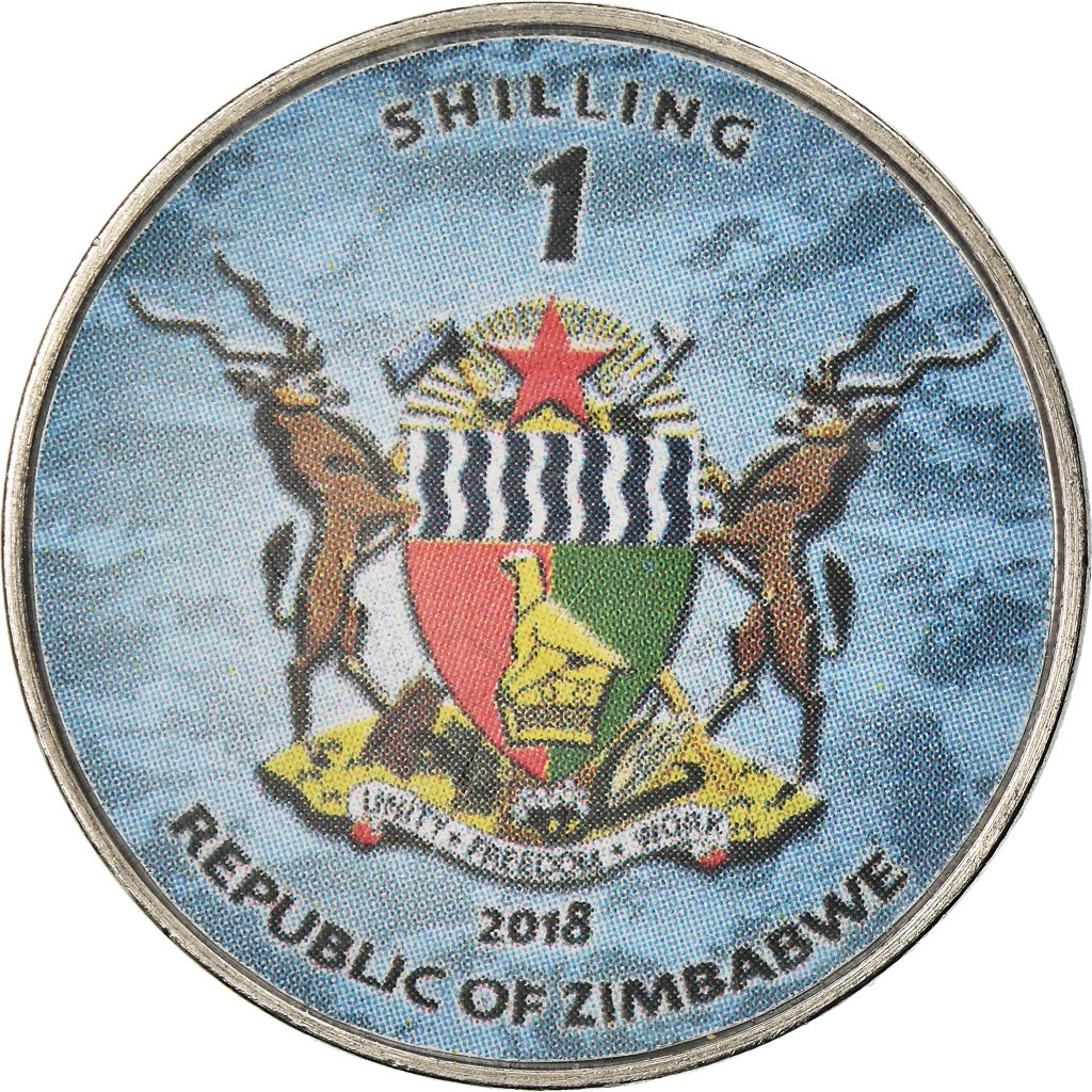Münze, Simbabwe, Shilling, 2018, Fighter jet - F-15 Eagle, UNZ, Nickel plated