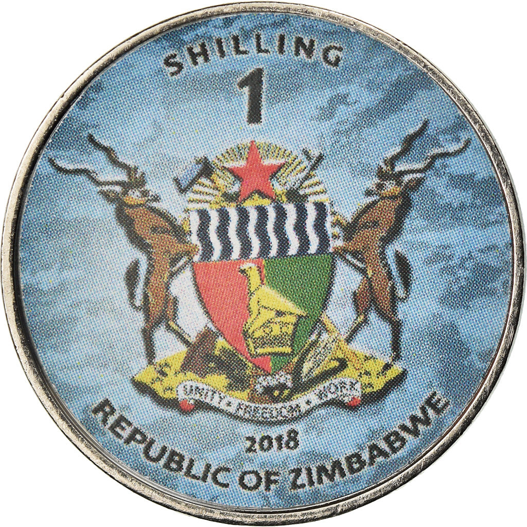 Monnaie, Zimbabwe, Shilling, 2018, Fighter jet - F-16 Fighting Falcon, SPL