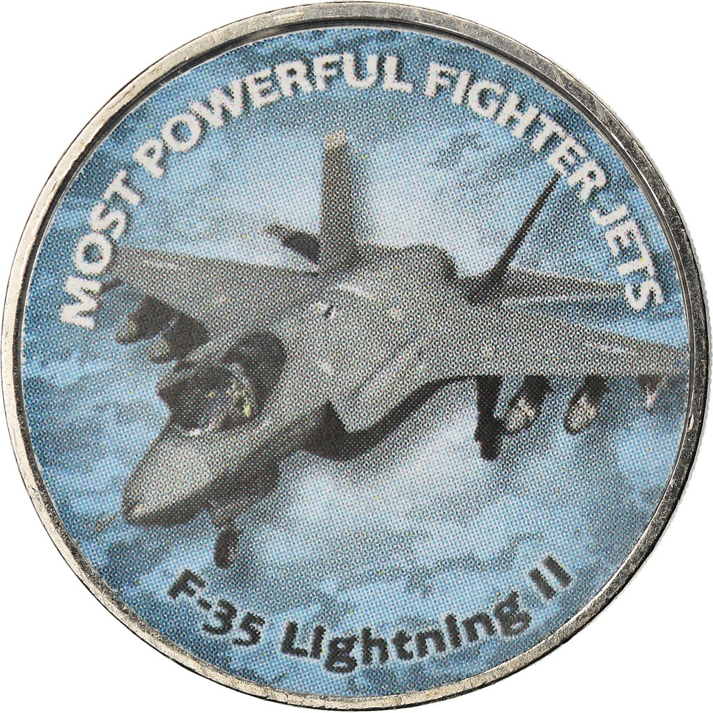 Munten, Zimbabwe, Shilling, 2018, Fighter jet - F-35 Lightning II, UNC-, Nickel