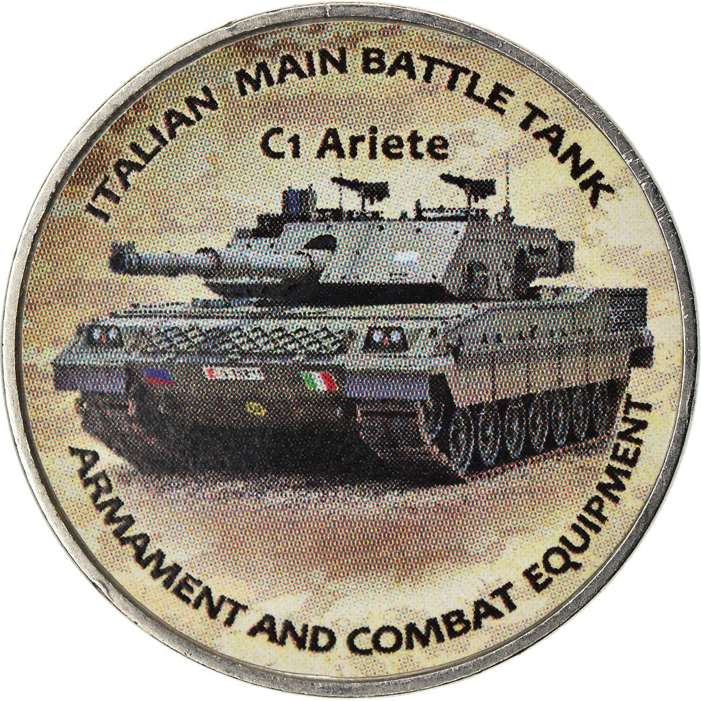 Moeda, Zimbabué, Shilling, 2019, Tanks - C1 Arlete, MS(63), Aço Niquelado