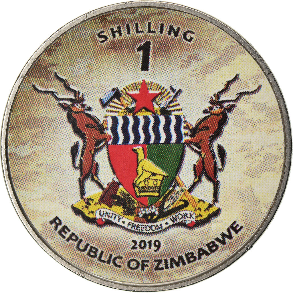 Münze, Simbabwe, Shilling, 2019, Tanks - Zulflqar, UNZ, Nickel plated steel
