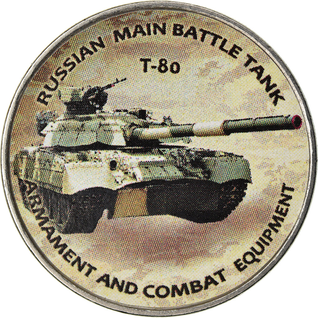 Münze, Simbabwe, Shilling, 2019, Tanks - T-80, UNZ, Nickel plated steel