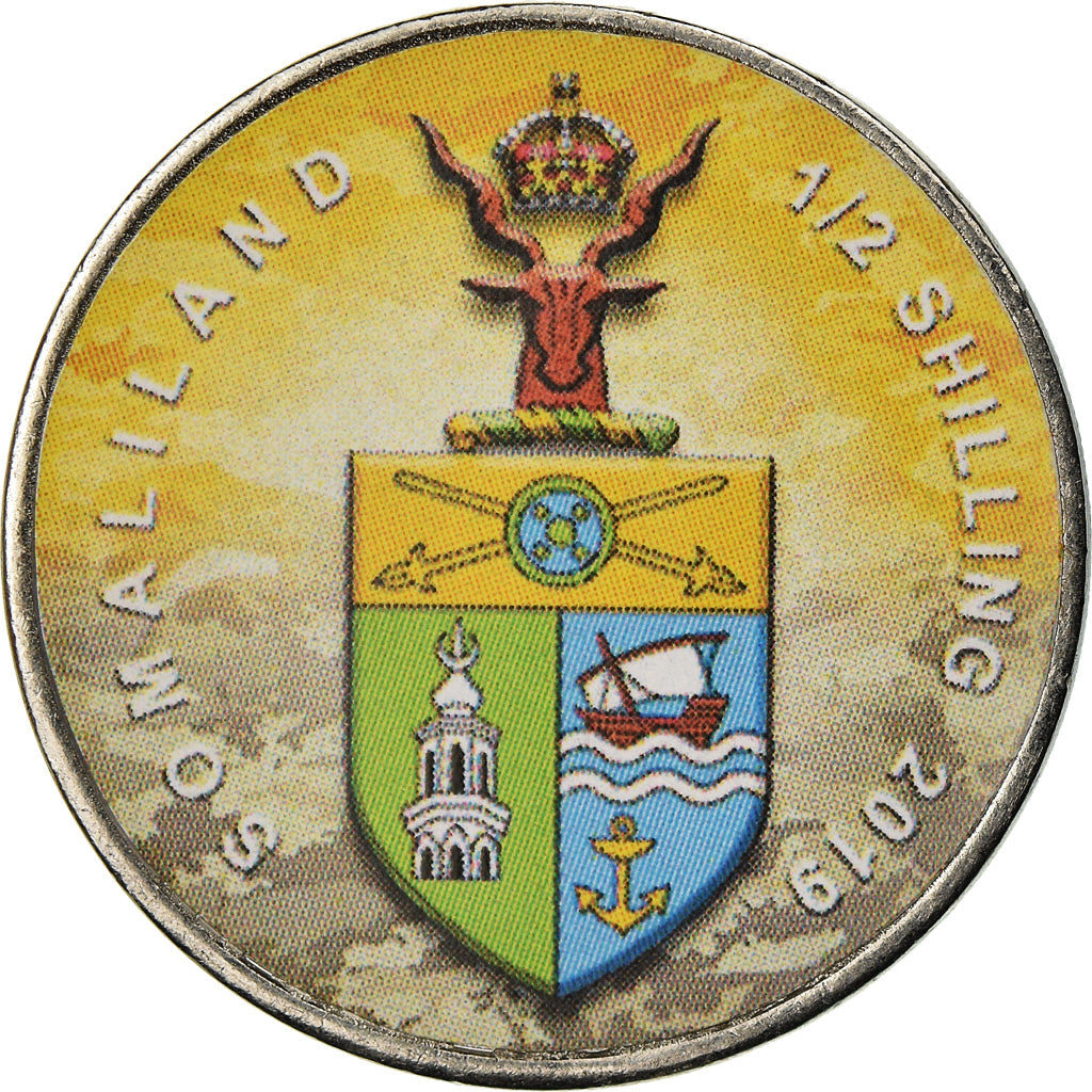 Coin, Somaliland, 1/2 Shilling, 2019, Motos - 100 ans - 1920, MS(63), Stainless