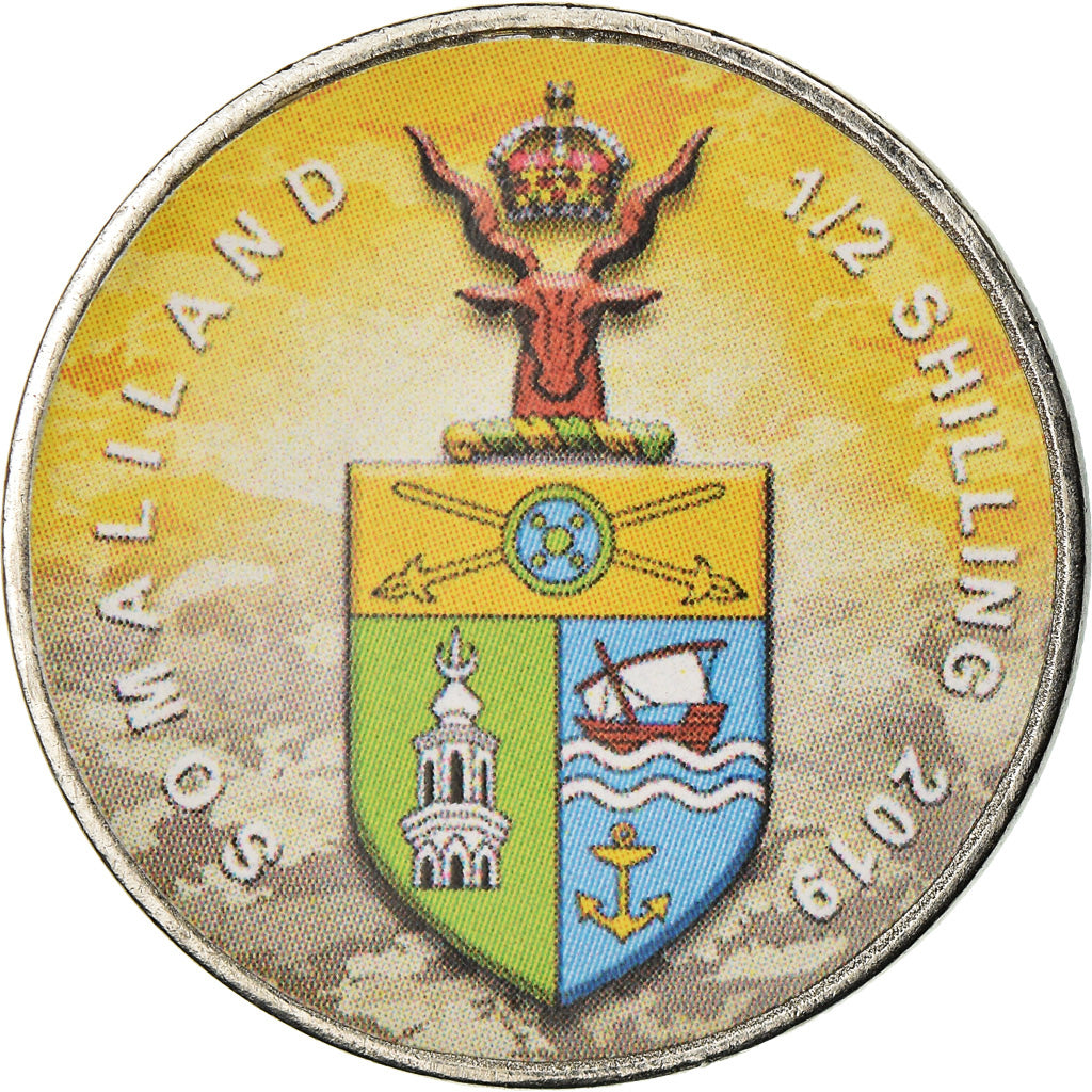 Munten, Somaliland, 1/2 Shilling, 2019, Motos - 100 ans - 1960, UNC-, Stainless