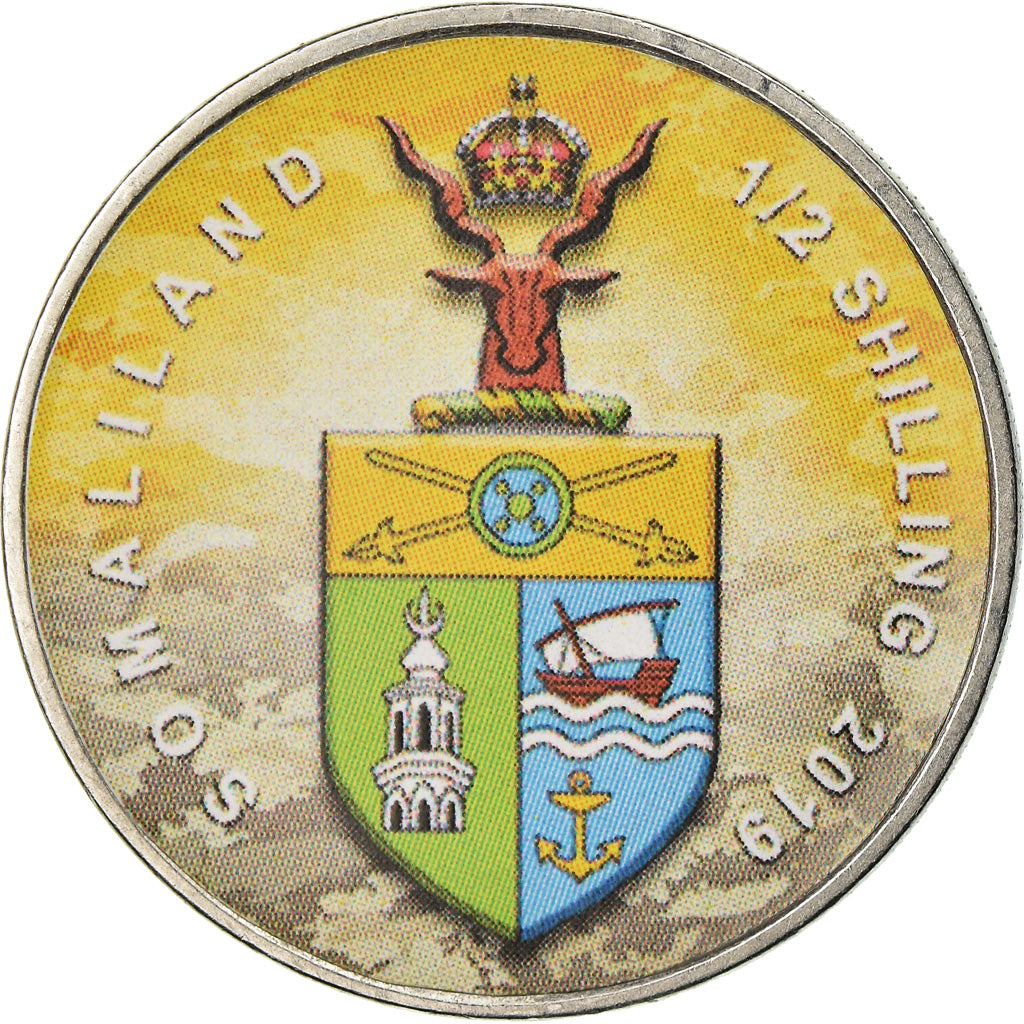 Moneta, Somaliland, 1/2 Shilling, 2019, Motos - 100 ans - 1990, MS(63), Stal
