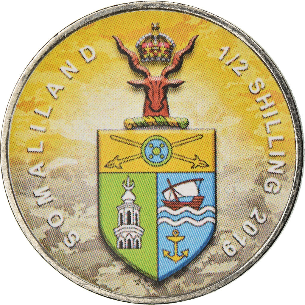 Coin, Somaliland, 1/2 Shilling, 2019, Motos - 100 ans - 2000, MS(63), Stainless
