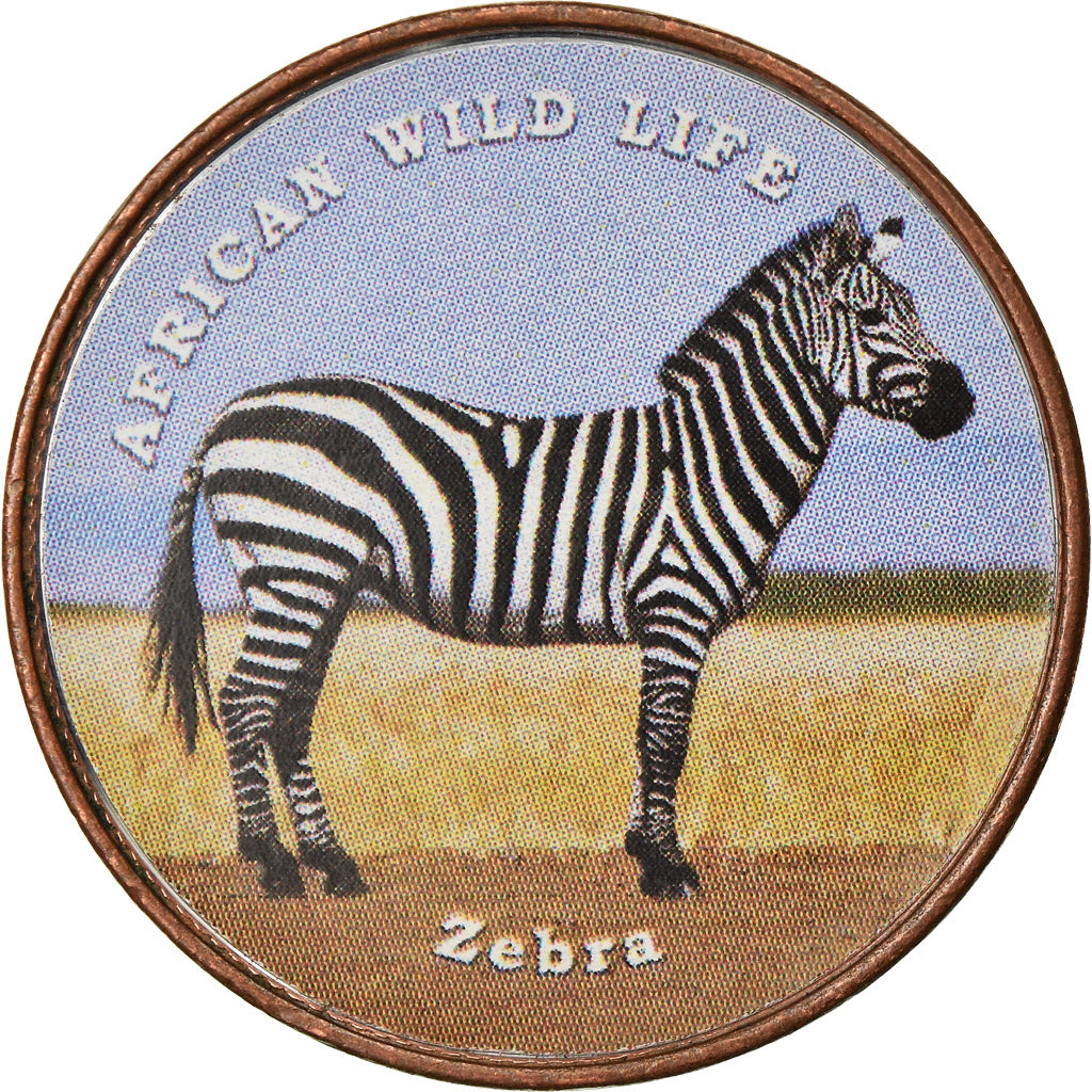 Coin, Somaliland, Shilling, 2018, Faune africaine - Zébre, MS(63), Stainless