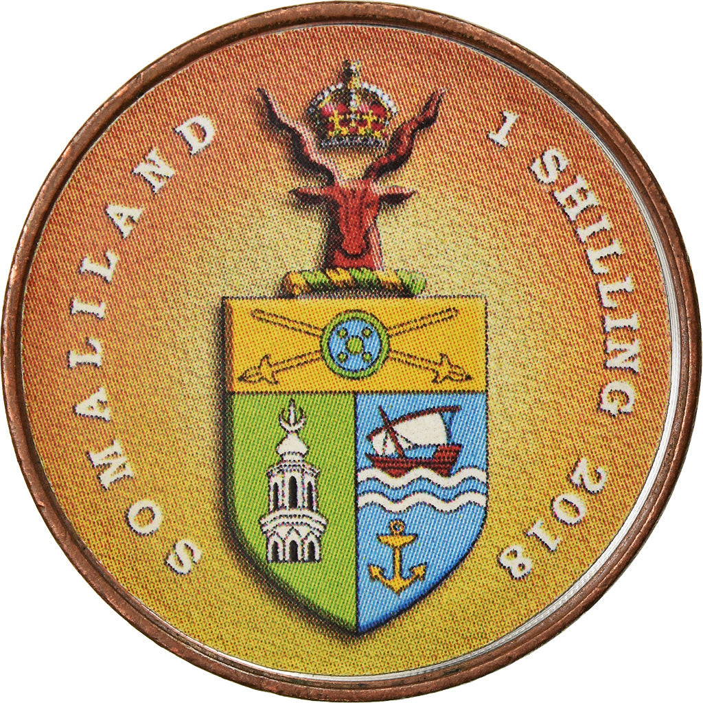 Coin, Somaliland, Shilling, 2018, Faune africaine - Zébre, MS(63), Stainless