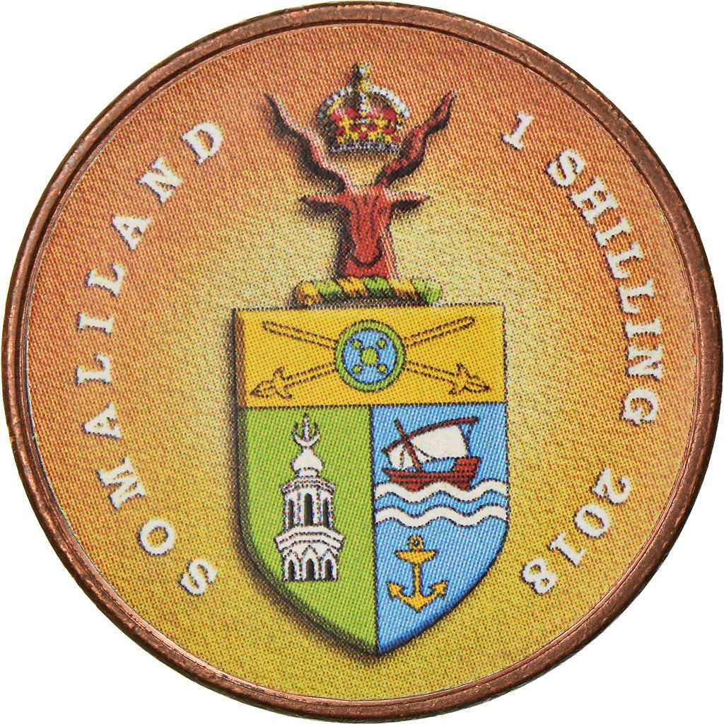 Coin, Somaliland, Shilling, 2018, Faune africaine - Girafe, MS(63), Stainless
