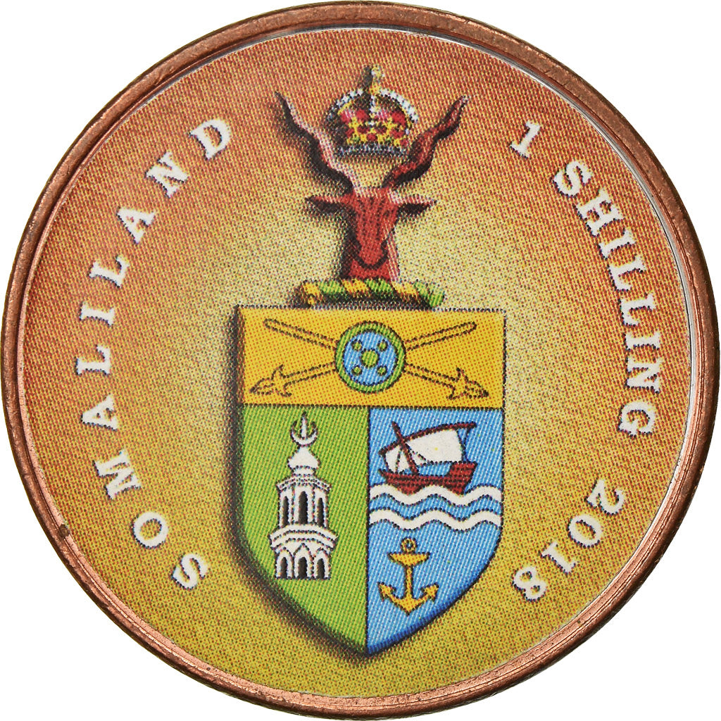 Moneda, Somalilandia, Shilling, 2018, Faune africaine - Hippopotame, SC, Acero