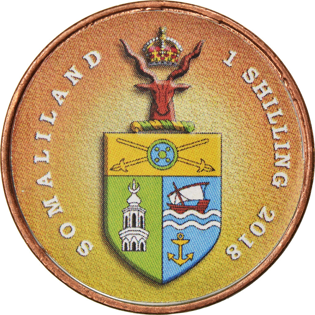 Coin, Somaliland, Shilling, 2018, Faune africaine - Hippopotame, MS(63)