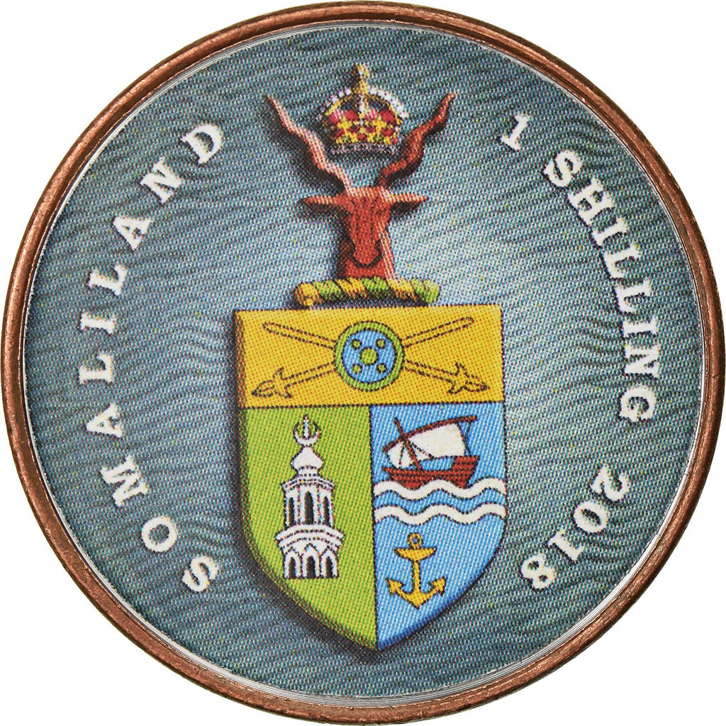 Coin, Somaliland, Shilling, 2018, Vie sous-marine - Dugong, MS(63), Stainless