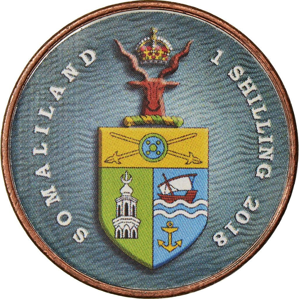 Moneda, Somalilandia, Shilling, 2018, Vie sous-marine - Poisson-globe, SC, Acero